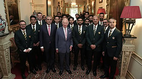 Babar Azam and PCB chairman Mohsin Naqvi meet King Charles III at Clarence House