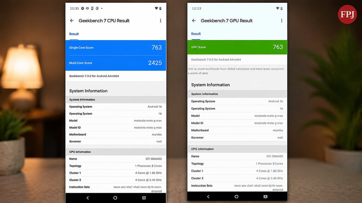Moto G Max Geekbench Results 