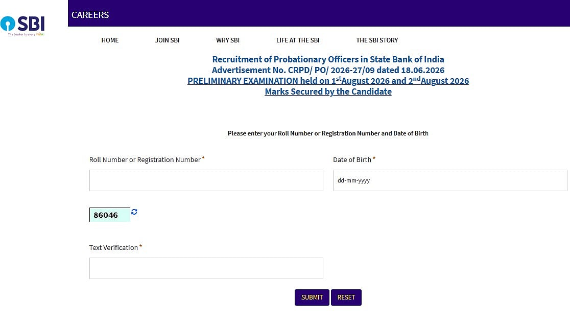 SBI PO Prelims Result 2026 Released At sbi.co.in; Direct Link Here