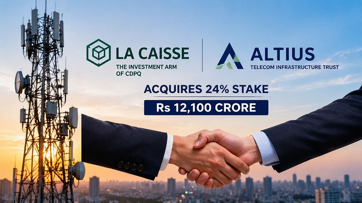 La Caisse Acquires 24 Per Cent Stake In Altius Telecom Infra For ₹12,100 Crore