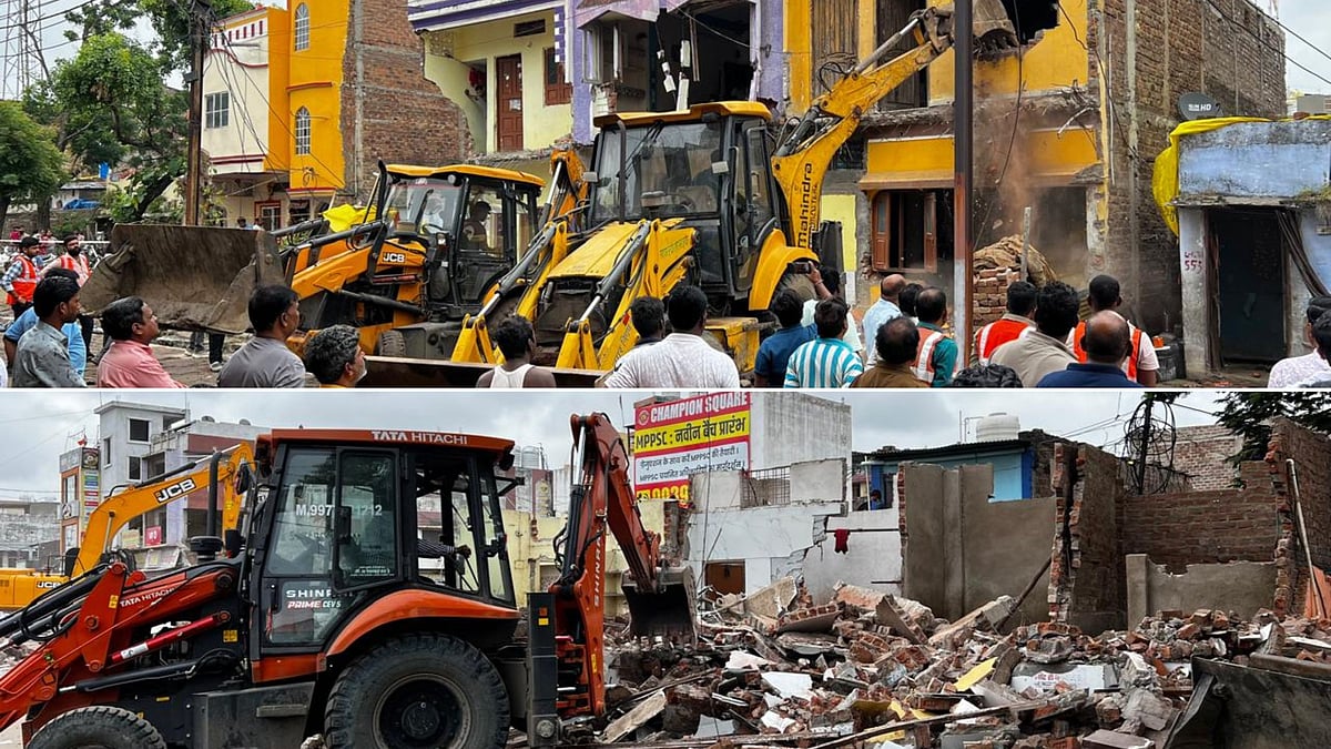 Bulldozers Roll In Indore’s Musakhedi; 17 Structures Removed For 45-Metre-Wide Road