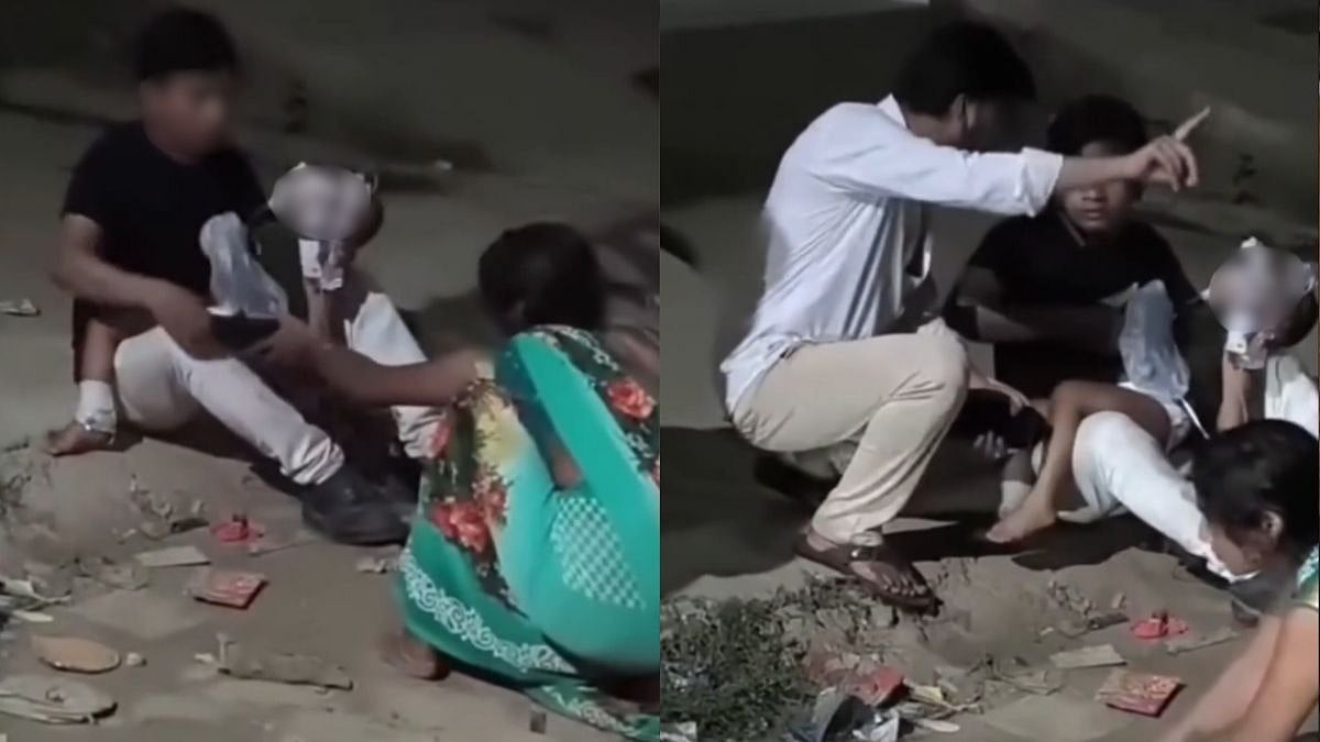 VIDEO: Parents With Critically Ill Child Wearing Oxygen Mask Sit Outside Hospital In Uttar Pradesh