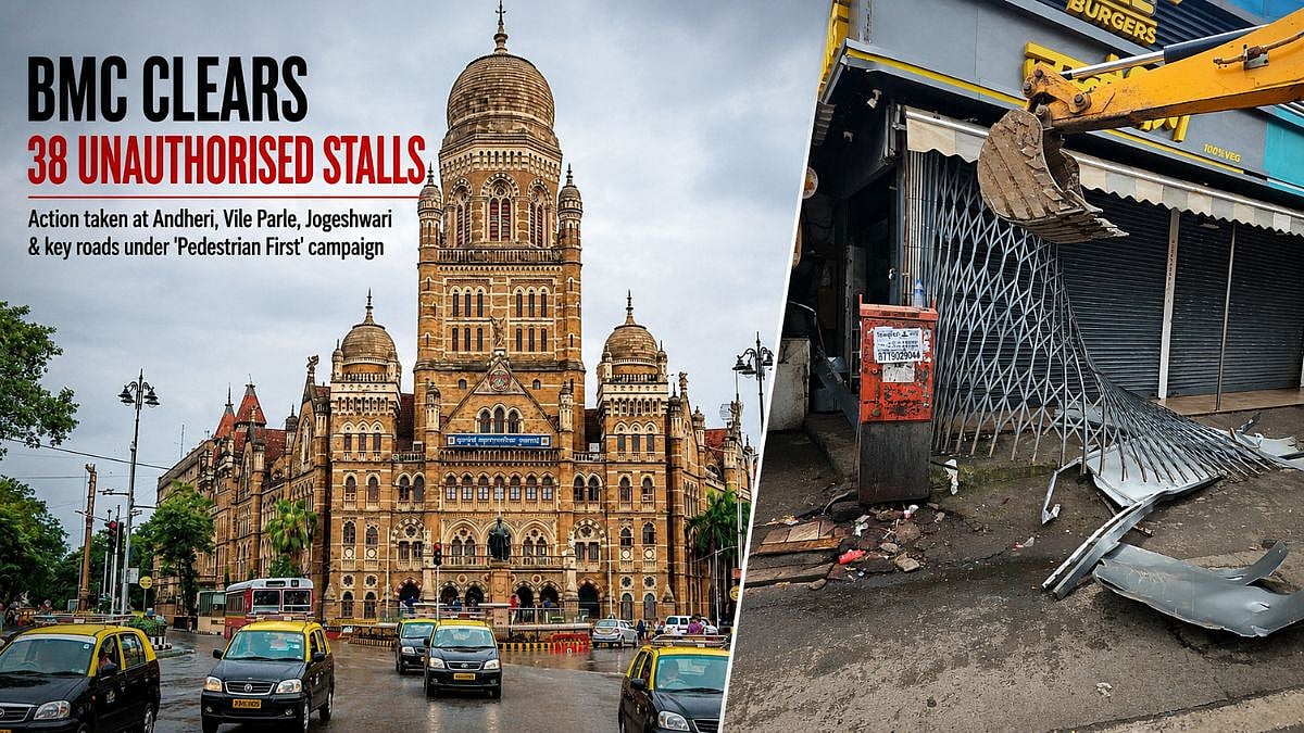 Mumbai: BMC Removes 38 Unauthorised Stalls Under ‘Pedestrian First’ Campaign, Targets 200 Footpaths