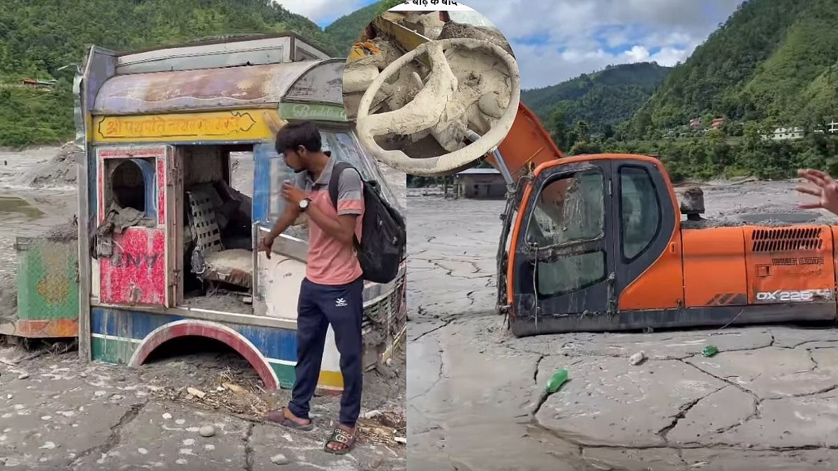 Nepal Floods Aftermath: Vlogger Enters Debris Zone, Shows JCBs and Trucks Buried Under Mud