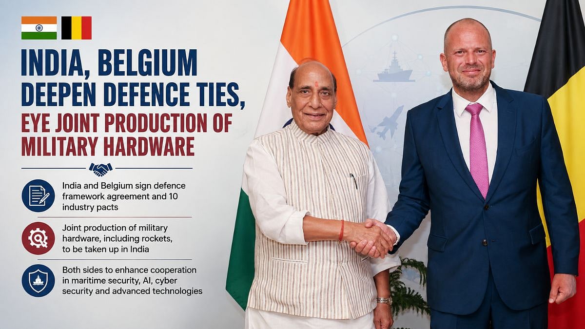 India, Belgium Deepen Defence Ties, Sign Pacts For Joint Production Of Military Hardware