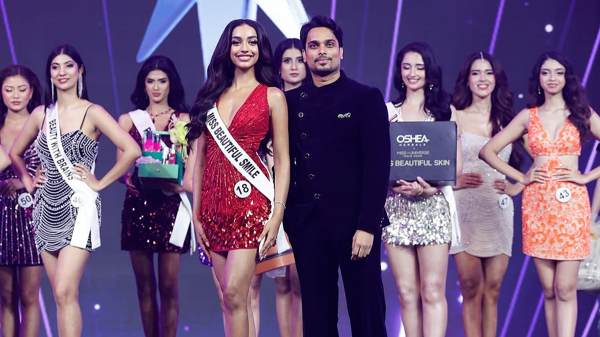 Kaziah Liz Mejo with Nikhil Anand, National Director of Glamanand Supermodel India