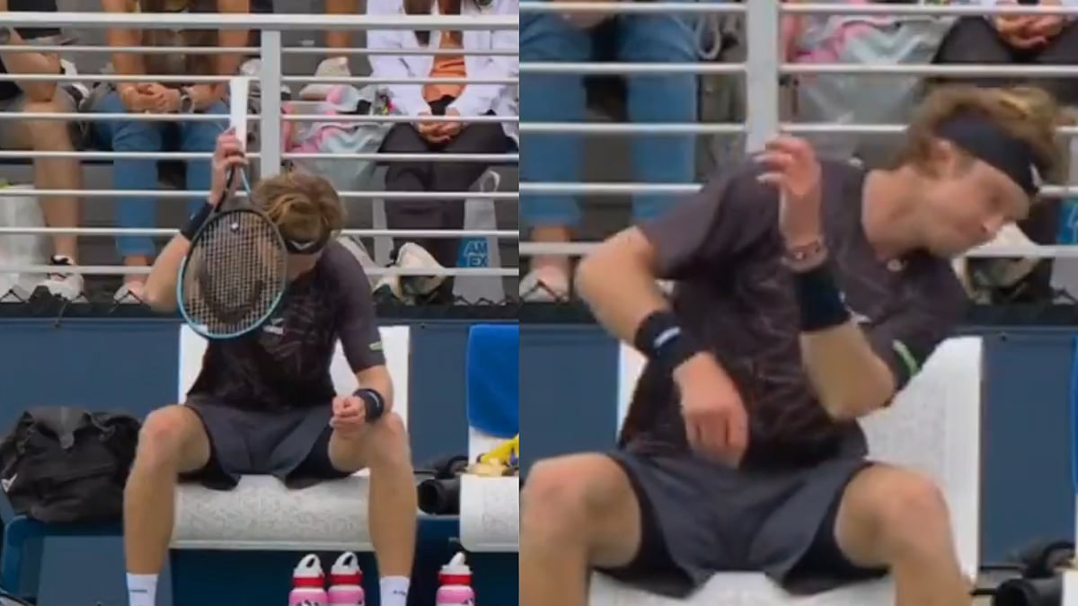 Shocking! Andrey Rublev's Racquet Almost Smashes Into His Eye After Frustration Boils Over At US Open 2026 | Video
