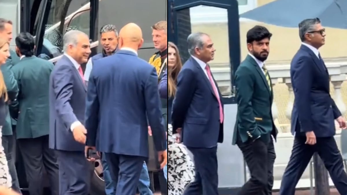 Viral Video Shows Protesters Chanting 'Shame On You' At PCB Chief Mohsin Naqvi As Pakistan Team Arrives To Meet King Charles