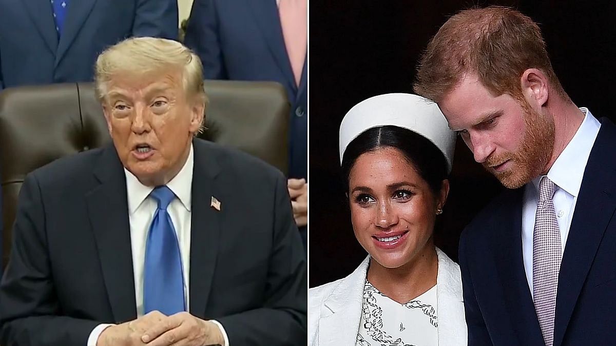 Donald Trump Welcomes Prince Harry And Meghan Markle’s UK Return, But Says Couple Showed 'Great Disrespect' To Royal Family | Video
