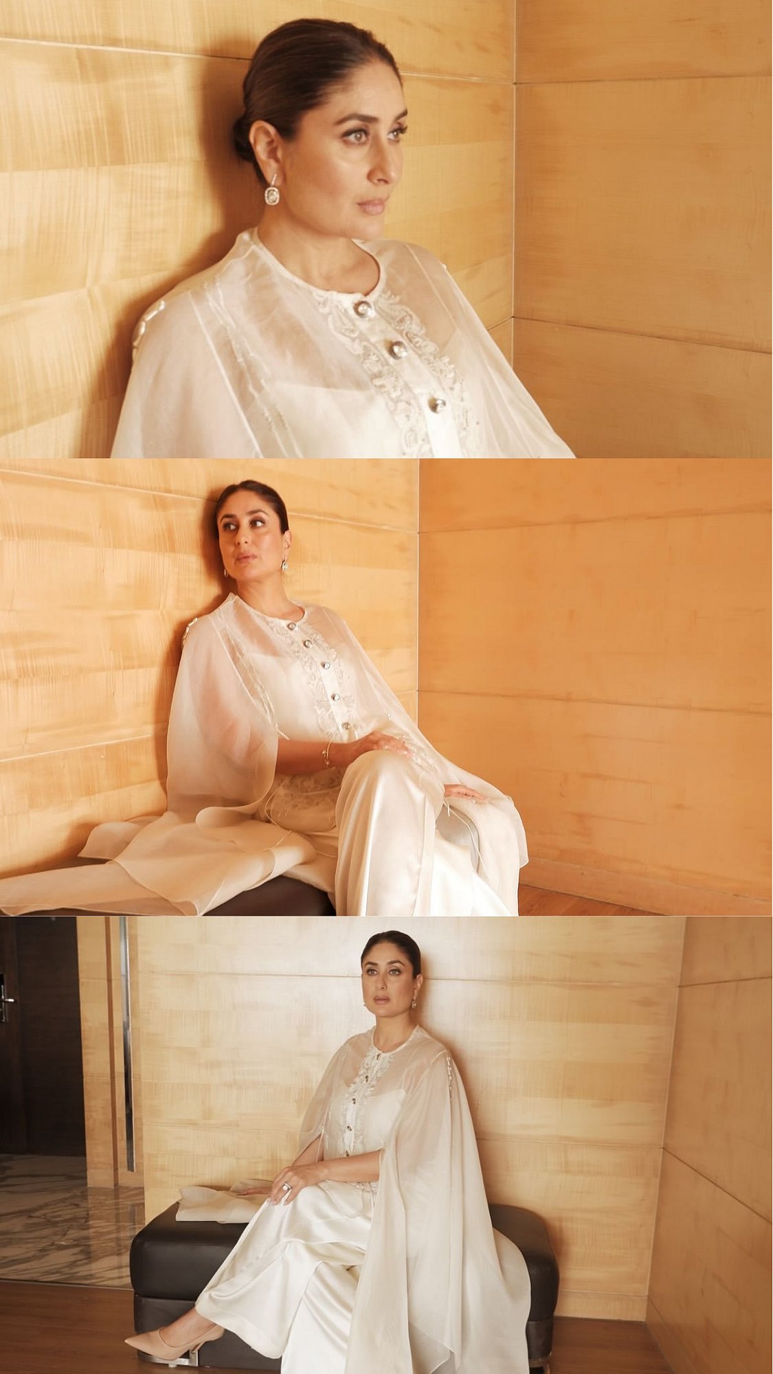 Kareena Kapoor Khan Brings Regal Charm To Her Anamika Khanna's Traditional Ivory Look