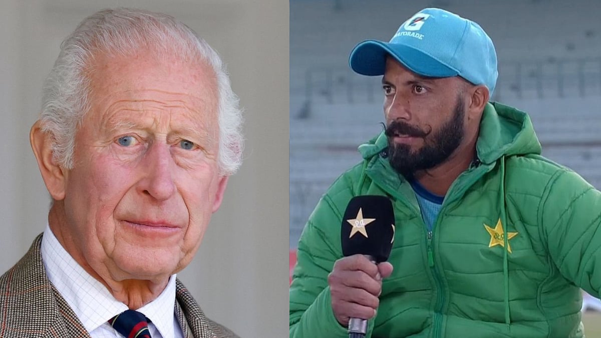 King Charles Takes Notice Of Pakistan Spinner Sajid Khan's Eye-Catching Curly Moustache | Video