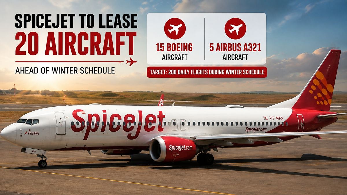 SpiceJet To Lease 20 Aircraft Ahead Of Winter Schedule To Tackle Shrinking Fleet, Operational Challenges