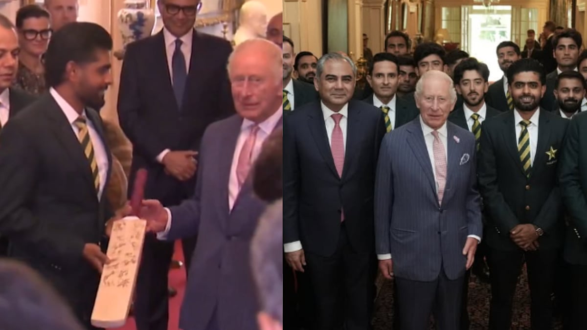 'Is It Pakistani Willow?': King Charles' Curious Question To Babar Azam Over Signed Bat Goes Viral | Video