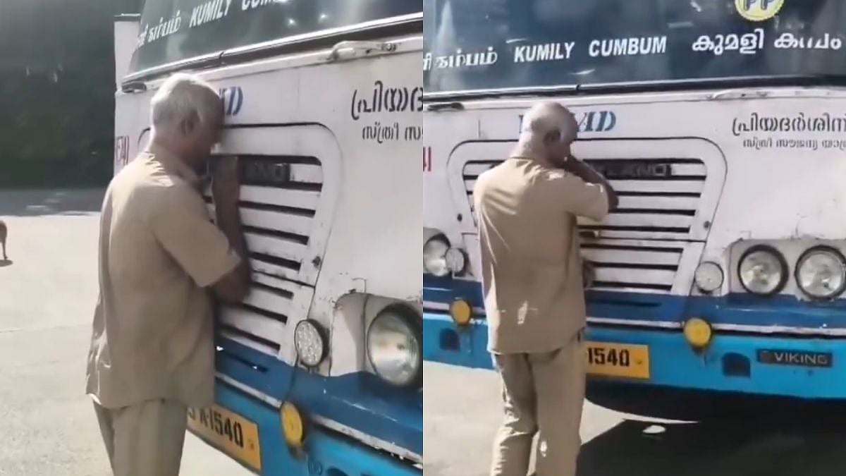 WATCH: KSRTC Driver Kisses Bus Goodbye After 18 Years of Service, Emotional Farewell Goes Viral; CM Reacts