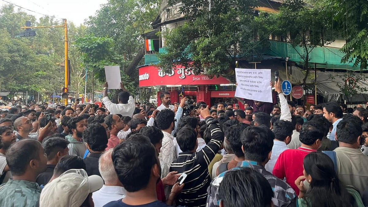 VIDEO: Hundreds Protest At Goodluck Chowk In Pune Against Activist Santosh Pandit’s Arrest