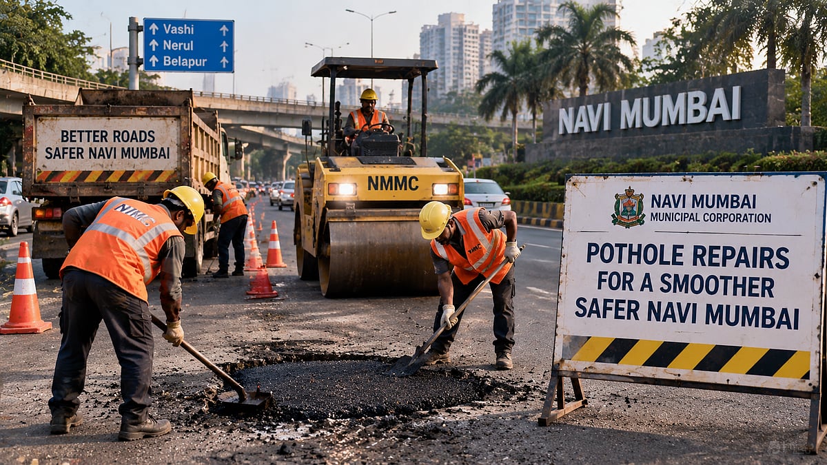 NMMC To Repair Potholes On All Navi Mumbai Roads Ahead Of Ganeshotsav, Recover Costs From Road Agencies