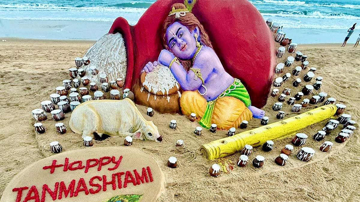 Janmashtami 2026: Bal Gopal In Sand! Sudarsan Pattnaik’s Gokulashtami Creation Captivates Puri Visitors