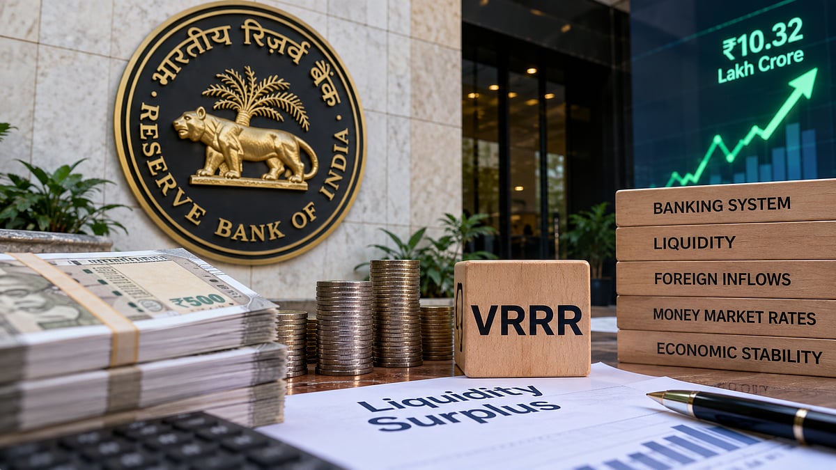 RBI Absorbs ₹6.02 Lakh Crore Through Two VRRR Auctions, Banking Liquidity Surplus Hits Record High