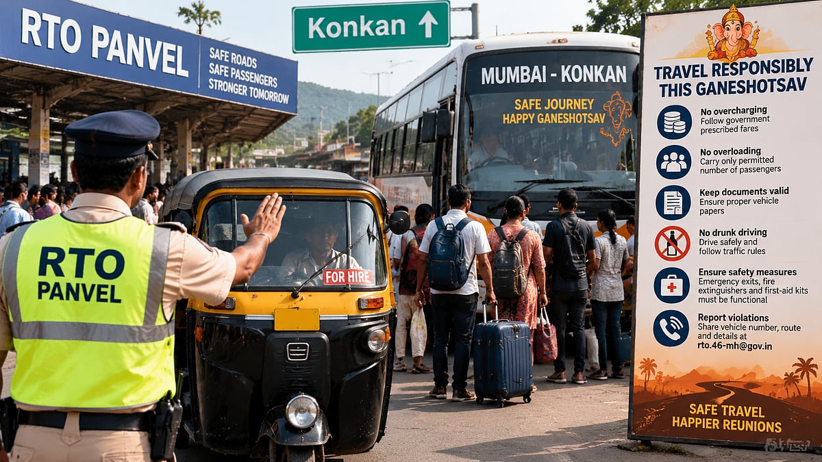 Panvel RTO Warns Auto-Rickshaw, Bus Operators Of Strict Action Against Overcharging And Safety Violations During Ganeshotsav