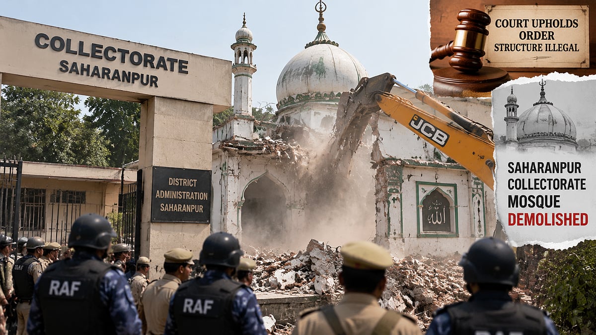 Saharanpur Collectorate Mosque Demolished After Court Upholds Illegal Structure Order, Opposition Questions Action