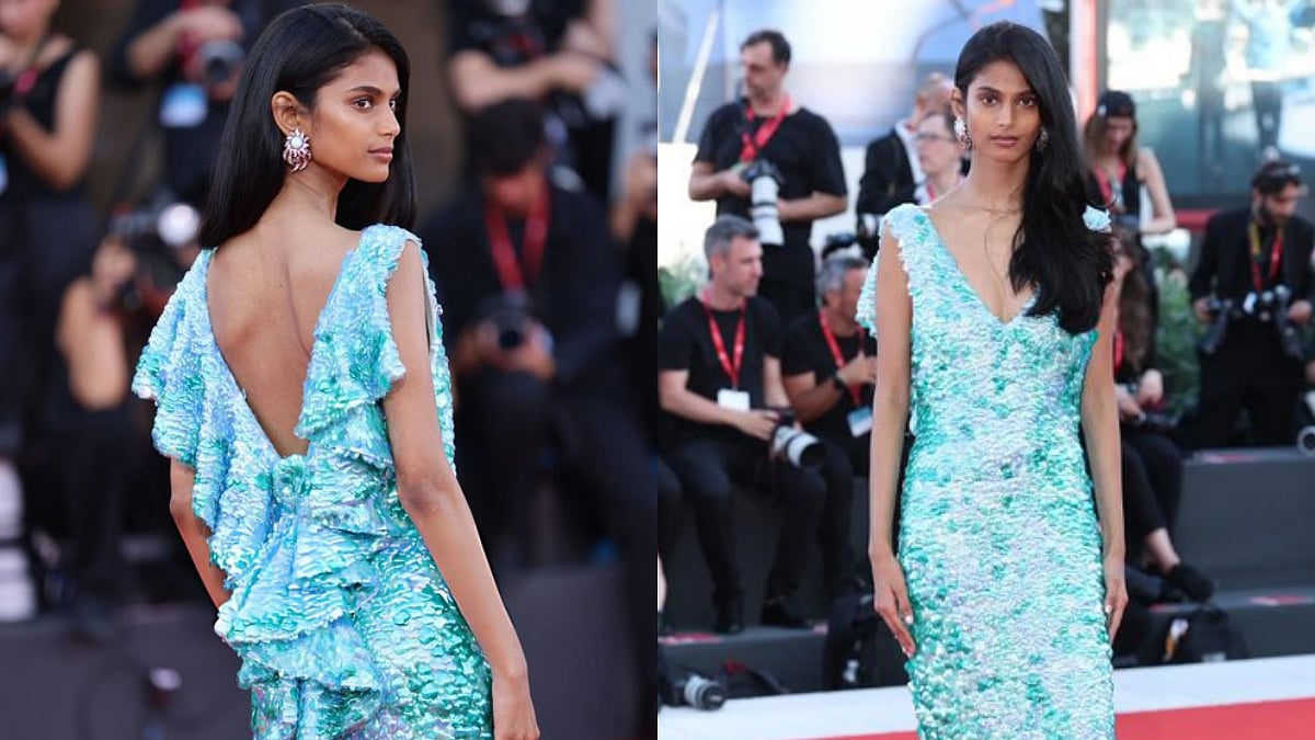 Indian Model Bhavitha Mandava Makes Venice Film Festival Debut In Chanel Look Featuring 30,000 Heart-Shaped Sequins