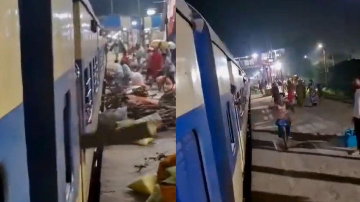 Logs Flying, Train Moving, Man Running: Viral Video Shows Bihar Train Horror As 05574 Departs, Child Allegedly Left Aboard