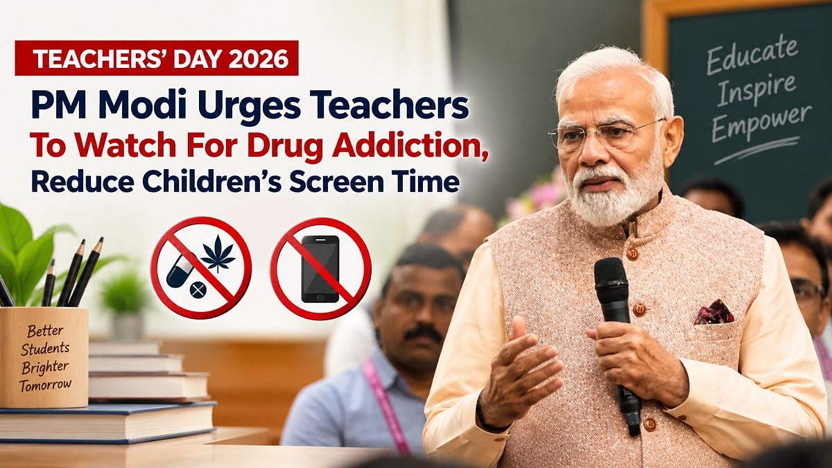Teachers’ Day 2026: PM Modi Urges Teachers To Watch For Drug Addiction, Reduce Children’s Screen Time | VIDEO