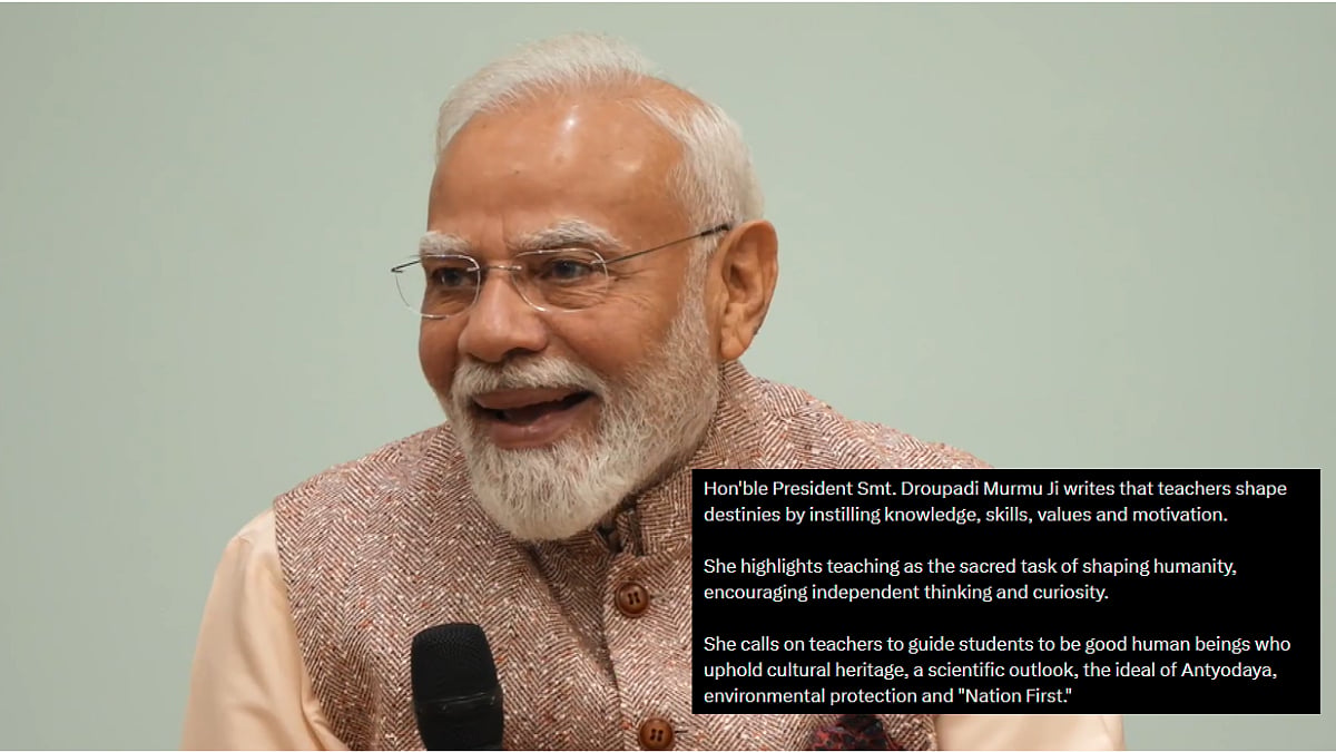Teachers’ Day 2026: PM Modi Highlights President Murmu’s Message On Knowledge, Values, Curiosity And ‘Nation First’