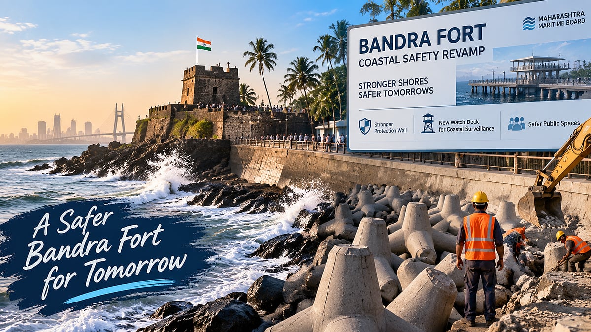 Bandra Fort To Get Coastal Safety Upgrade As MMB Receives CRZ Clearance For Seawall Strengthening, Watch Deck