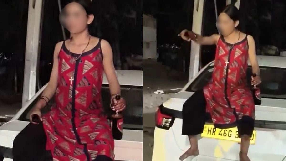 Drunk Haryana Woman Allegedly Throws Liquor On Ola Driver, Creates Ruckus On Busy Road; Video Goes Viral