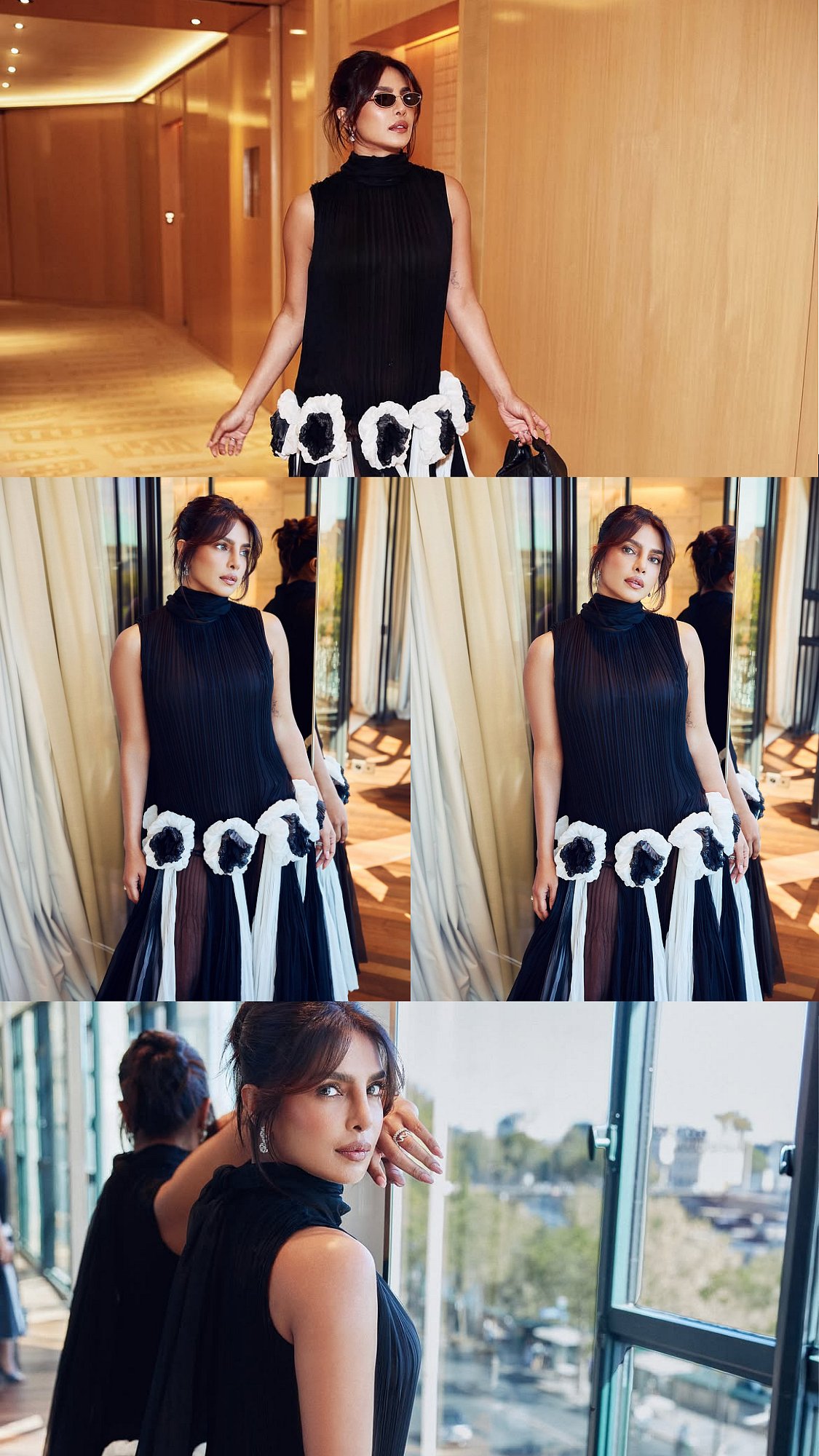 Priyanka Chopra Makes A Chic Statement In Dior’s Sheer Black-And-White Ensemble
