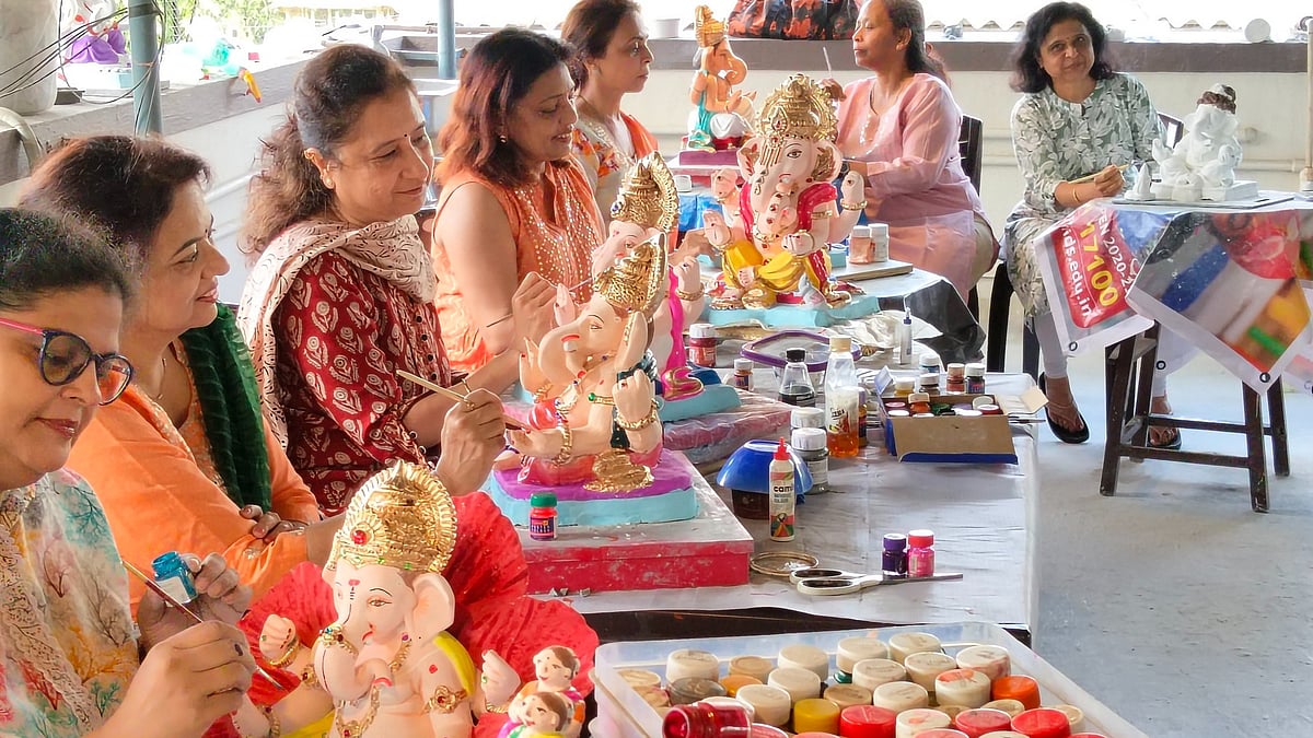 Thane Women Create Eco-Friendly Ganesha Idols, Promote Sustainable Ganeshotsav Through Community...