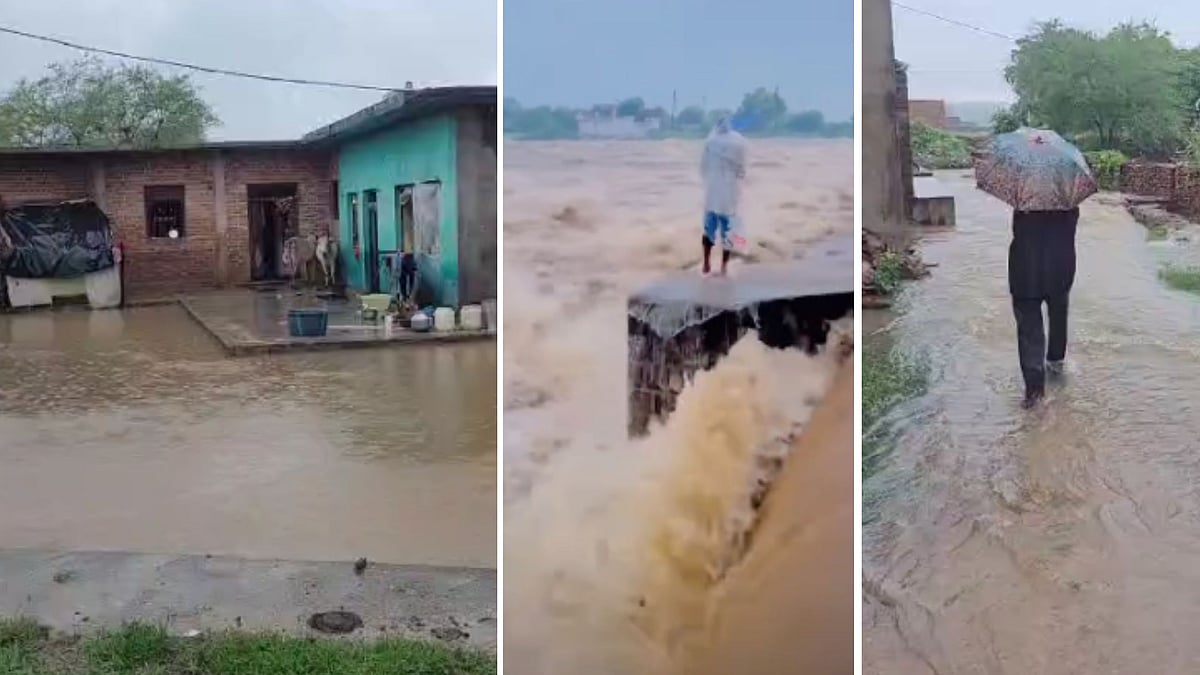 Monsoon Rains Swell MP’s Kunwari River, Trigger Flood Like Situation In Morena | VIDEO