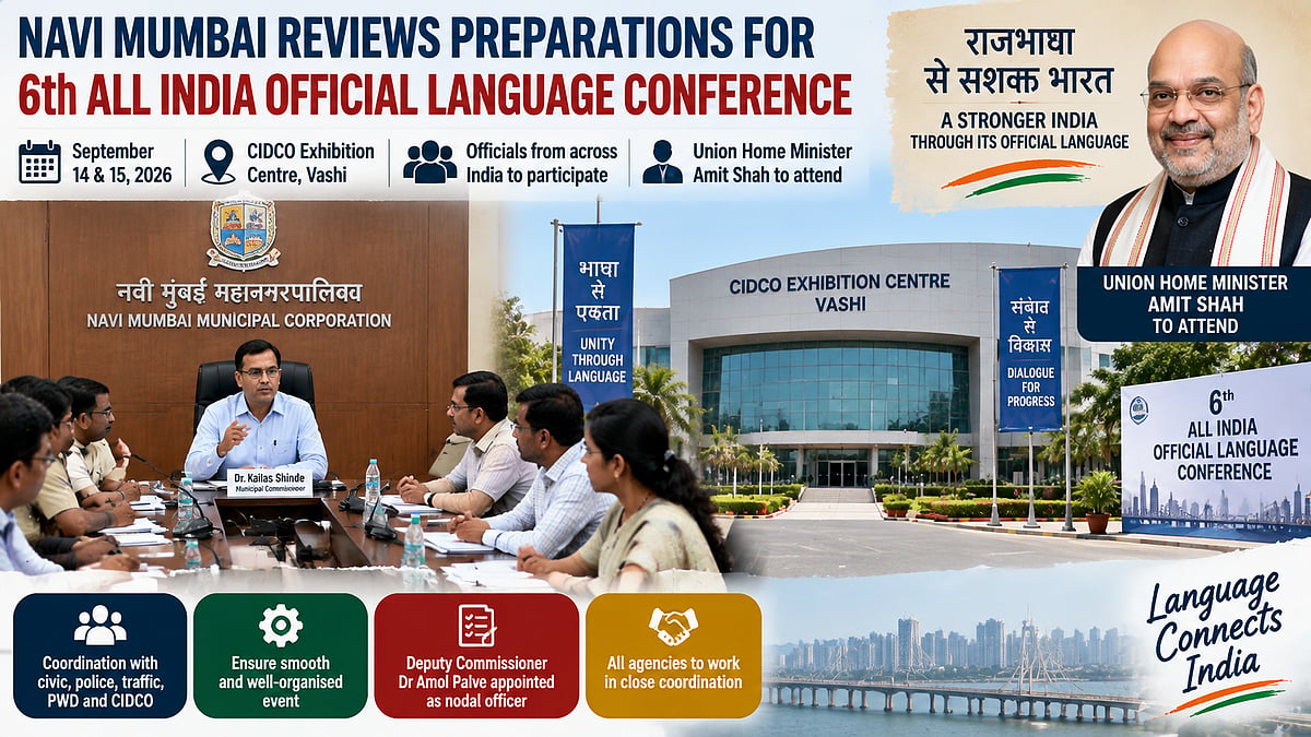 Navi Mumbai Civic Body Reviews Preparations For All India Official Language Conference At Vashi