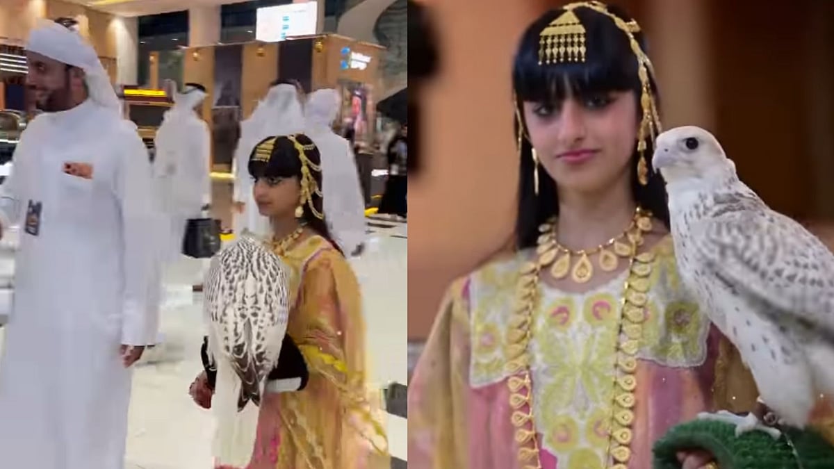 Uncle Allegedly Buys Niece A Rare White Falcon For ₹3.85 Crore At ADIHEX 2026 Auction In Abu Dhabi - WATCH 