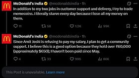 McDonald’s India X account compromised as unpaid-intern salary claims go viral