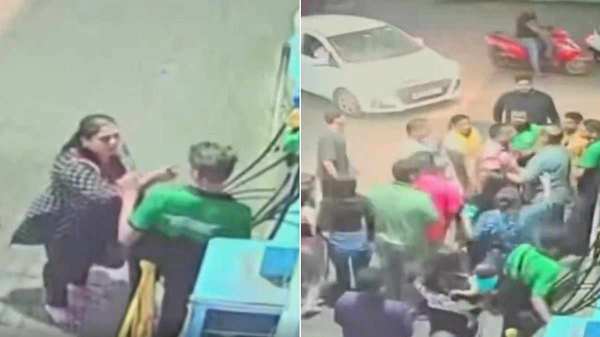 Virar West Petrol Pump Clash: Woman From Govinda Group Allegedly Assaults Employee After Littering Dispute | Watch