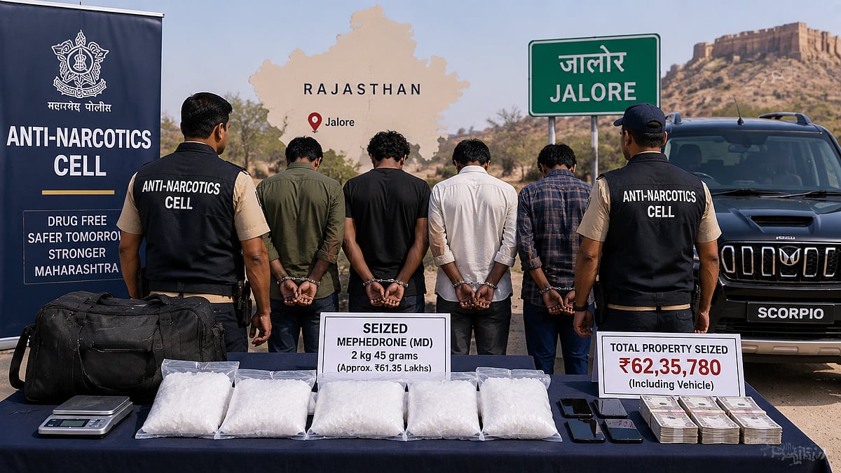 Palghar Police Seize Mephedrone Worth ₹61 Lakh In Rajasthan Raid, Arrest Four In Drug Case
