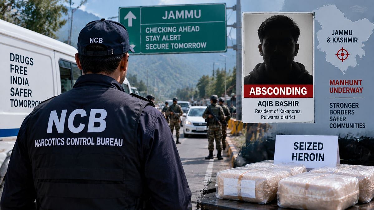 Jammu Heroin Case: Drug Peddling Suspect Escapes NCB Custody, Manhunt Launched