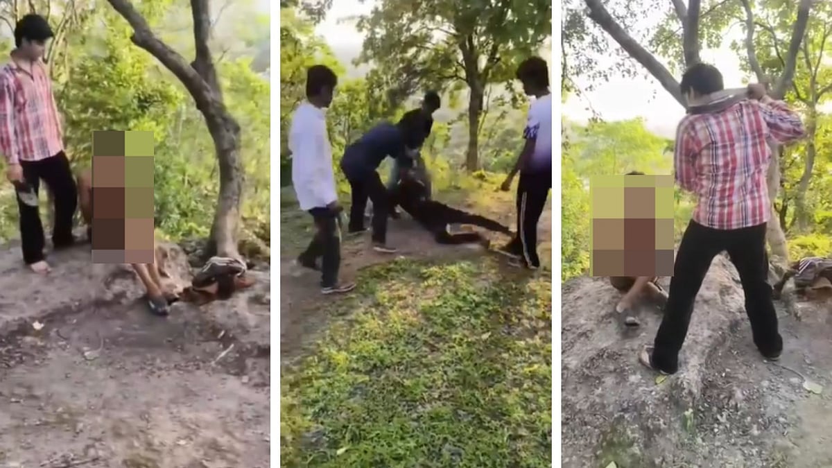 Jabalpur Assault Viral Video: Two School Students Stripped Half Naked, Beaten With Belts On Toria Hill; Victims Plead For Mercy