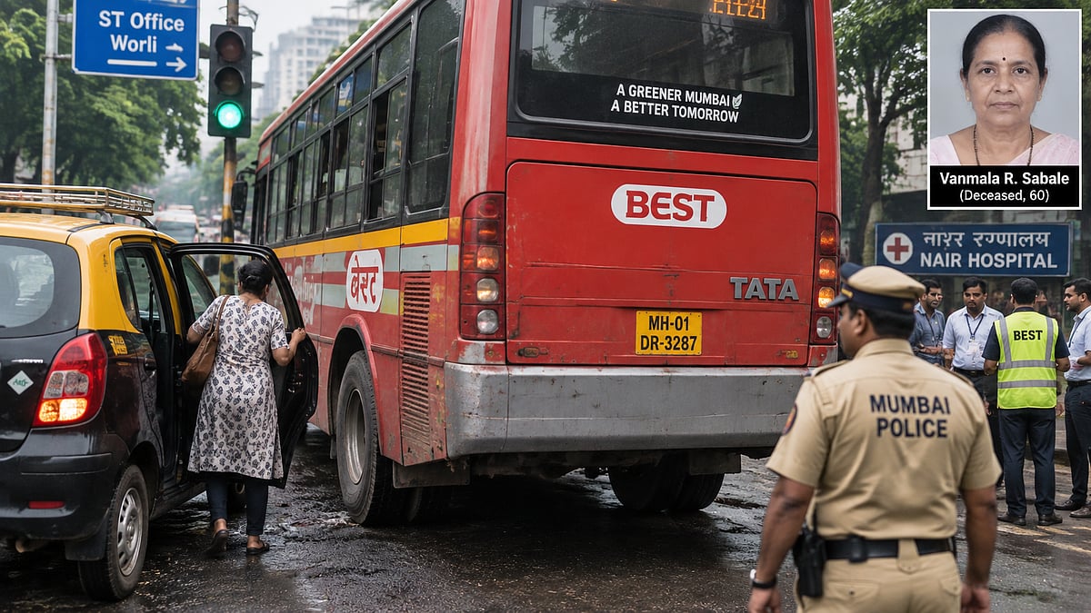 60-Year-Old Woman Crushed Under BEST Wet-Lease Bus Tyre In Worli After Alighting From Taxi At Signal