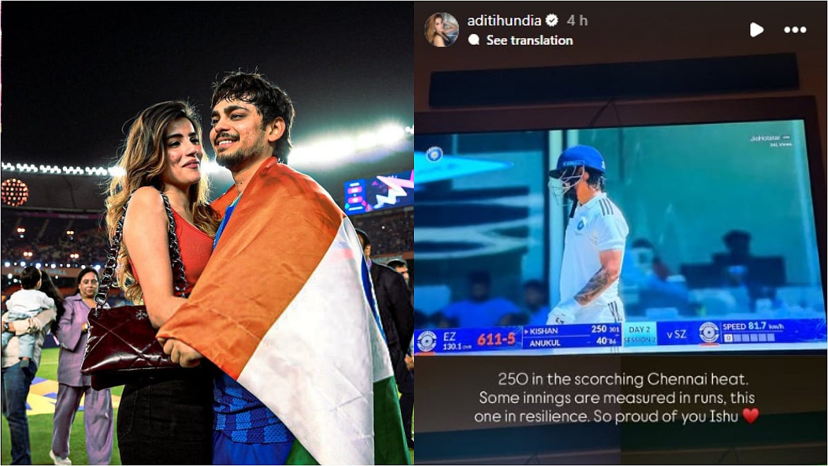 'So Proud Of You Ishu': Ishan Kishan's Girlfriend Aditi Hundia Praises Batter For 270 In Duleep Trophy Amid Chennai Heat