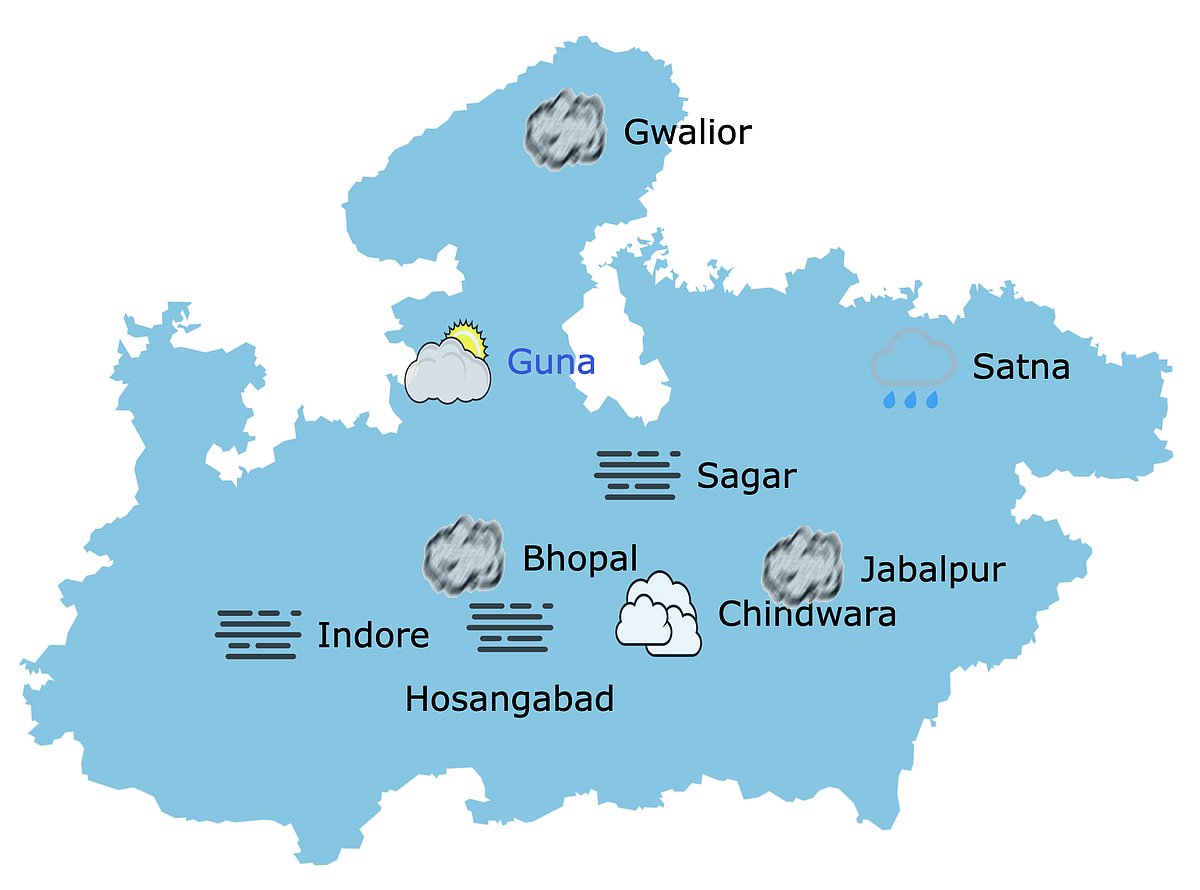 Weather in Madhya Pradesh at 9:30 am 