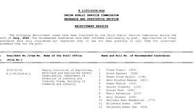 UPSC announces July 2026 recruitment results for multiple posts on upsc.gov.in