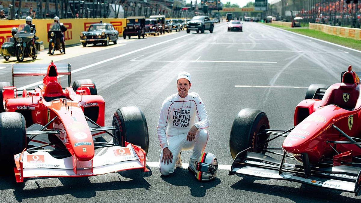 'I Felt Him': Sebastian Vettel Drives Michael Schumacher’s Legendary Ferrari F2002 In Emotional Monza Tribute Ahead Of Italian GP | Watch