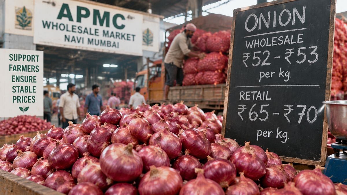 Navi Mumbai Onion Prices Cross ₹50 At APMC, Retail Rates Rise To ₹65-70 Per Kg Amid Supply Concerns
