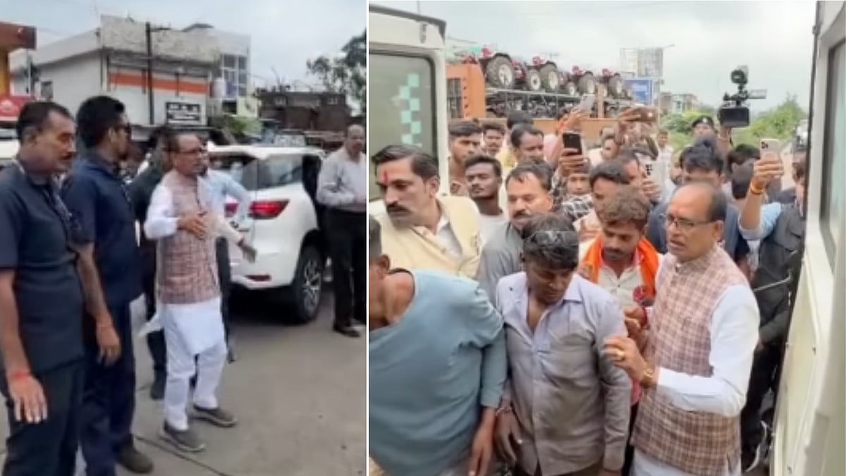 Union Minister Shivraj Singh Chouhan Stops Convoy, Helps Injured Accident Victim On Bhopal-Mandideep Road | VIDEO