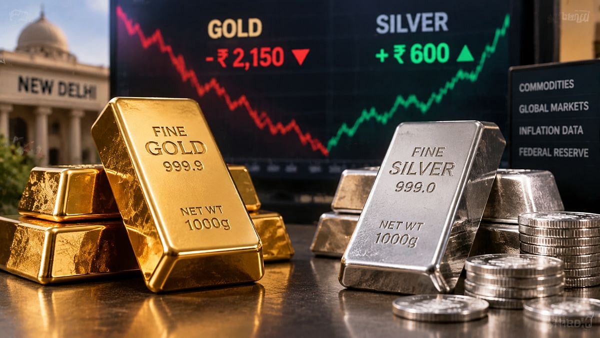 Gold Falls ₹2,150 To ₹1.58 Lakh Per 10 Grams In Delhi; Silver Rises ₹600 Amid Global Market Trends