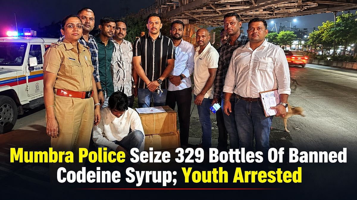 Thane Crime: Mumbra Police Seize 329 Bottles Of Banned Codeine Syrup Worth ₹3.94 Lakh In Retibunder, Youth Arrested