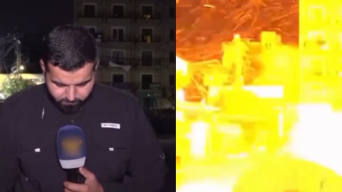 Caught On Camera: Exact Moment When Blast Struck Lebanese TV Crew Moments Before Going Live